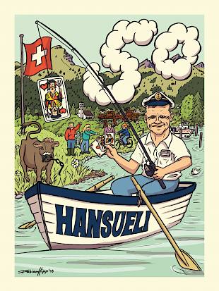 Hansueli wird 50 | 2018 | zeichnerisch, digital | 60 x 80 cm